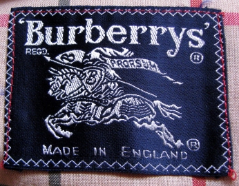 A vintage Burberry label.  If you're buying used, make sure you can spot a fake.